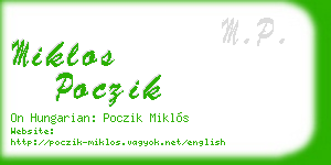 miklos poczik business card